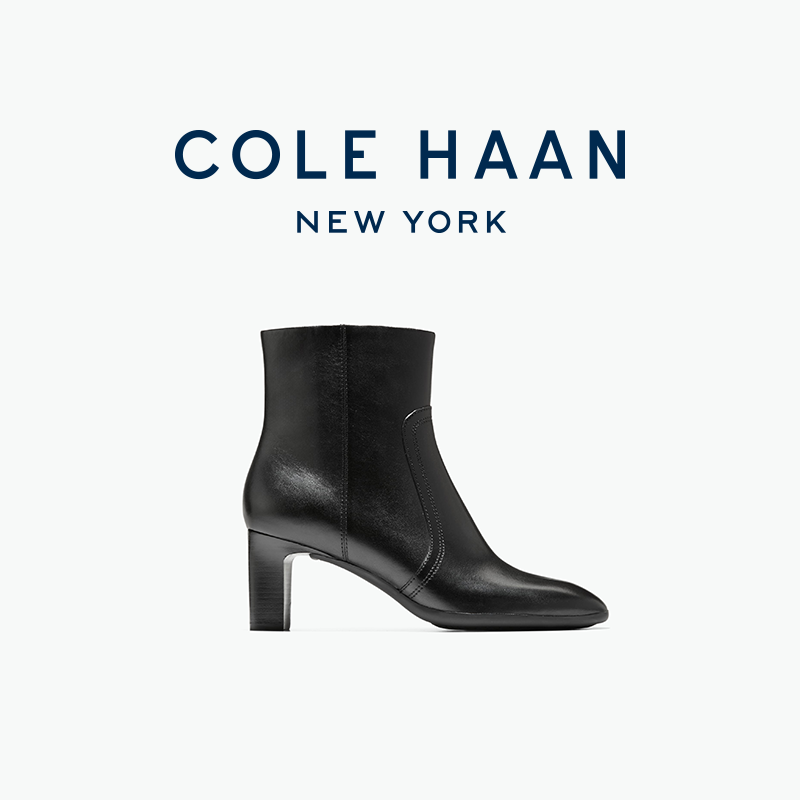 Cole Haan/歌涵 女士时尚短靴 秋冬中跟时装中筒短靴女鞋W35186