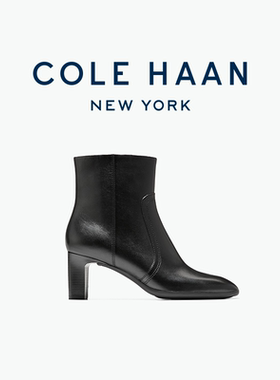 Cole Haan/歌涵 女士时尚短靴 秋冬中跟时装中筒短靴女鞋W35186