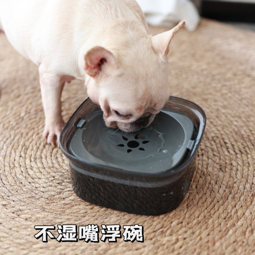 狗狗喝水碗不湿嘴猫水碗猫咪护颈狗浮力水盆宠物防打翻漂浮饮水器