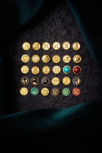 文玩镶嵌金标定制24k足金999手串挫措金星月猴头老型凤眼金钉代工