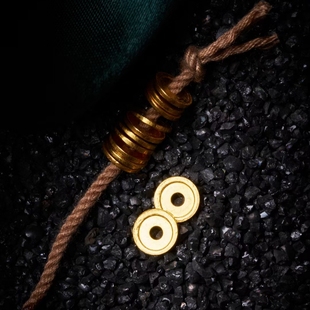 文玩手串纯金隔片999足金24K金车轮金色回纹垫片猴头凤眼星月菩提