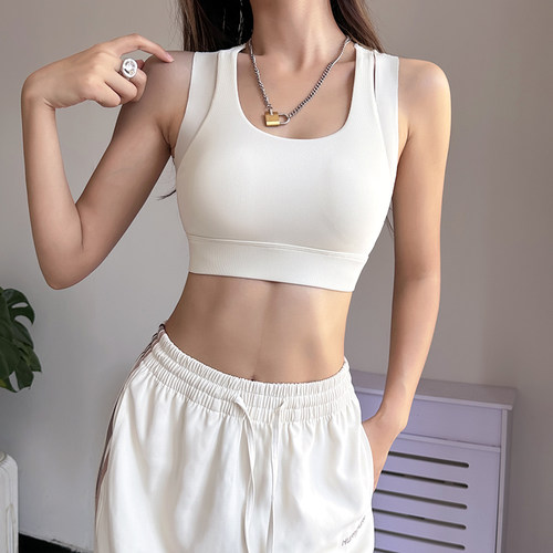 拍朵收副乳双肩带背心式文胸美背