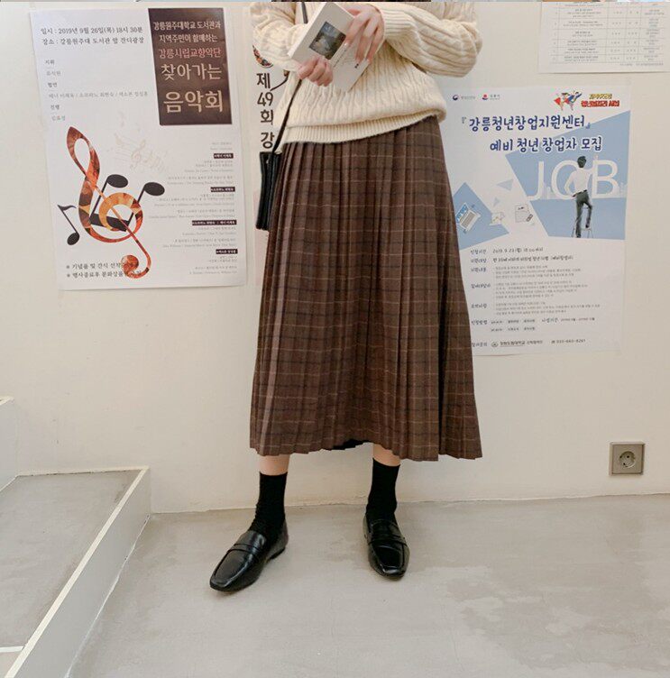 Sweet Restaurant the republic of korea Official website quality goods Agency purchase College wind new pattern fashion Versatile Plaid longuette 10.8in the Women's clothing/Boutique , Skirts  category - from Buy2taobao.com to provide professional Taobao agent buy service