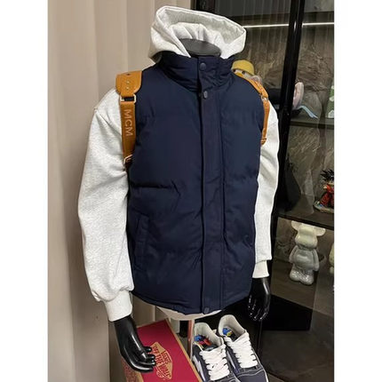 藏青色马甲棉服男款冬季美式潮牌外穿保暖背心加厚棉坎肩外套