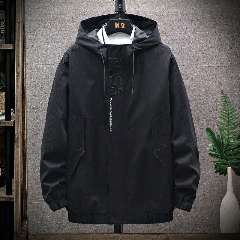 秋冬季二棉外套男2023新款青年上衣休闲立领工装夹克加棉加厚褂子