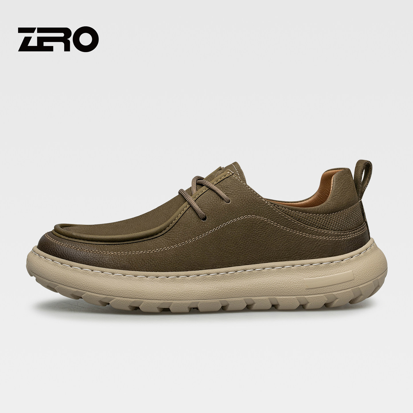 [云弹科技舒适]ZRO零度男鞋2026春季新款复古老钱风牛皮休闲皮鞋,流行男鞋,休闲皮鞋,淘宝优惠券,粉丝福利购,淘宝优惠卷