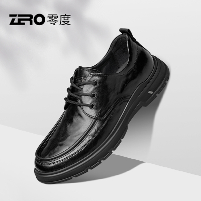 零度男鞋真皮商务休闲皮鞋男款办