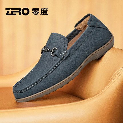 ZRO零度25春季新款商务休闲豆豆鞋男款真皮软底舒适百搭乐福鞋