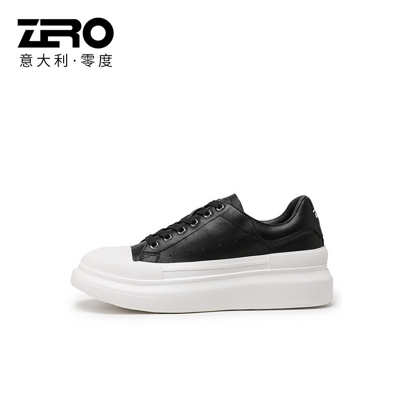 ZRO零度女鞋牛皮休闲板鞋女夏季厚底增高系带平板鞋真皮简约鞋子,女鞋,休闲板鞋,淘宝优惠券,粉丝福利购,淘宝优惠卷