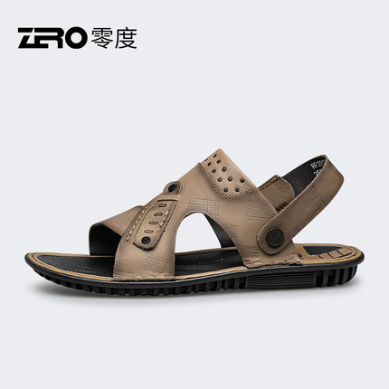 ZRO零度真皮露趾凉鞋男2025夏季新款男士外穿沙滩鞋【海陆双栖】