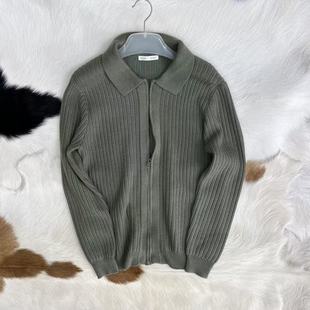 大厂货源 29.2绵羊毛 不易起球 高级色系 男士拉链针织开衫毛衣