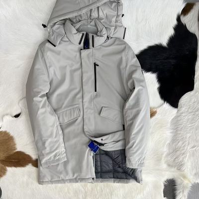 欧美订单 极地科考 内置温度计 超轻 男士中长款工装棉服外套防风