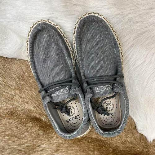 外贸英单 男士麻料渔夫鞋 eav防滑软底 男士休闲鞋子