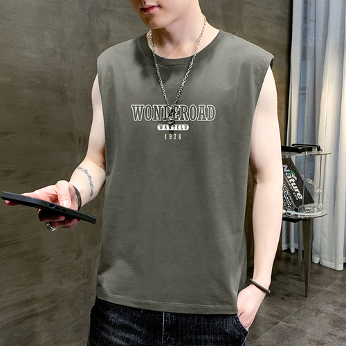 2022新款纯棉背心夏季运动宽松