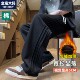 男装 男士 保暖加绒加厚直筒宽松裤 子加肥加大大码 宽松胖子卫裤 冬季