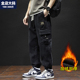 裤 胖子加肥加大男装 男秋冬季 保暖加绒加厚男士 工装 大码 新款 牛仔裤