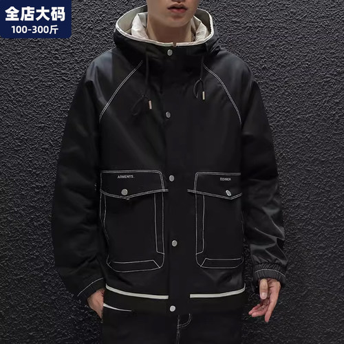 冲锋衣外套男春季新款黑色夹克