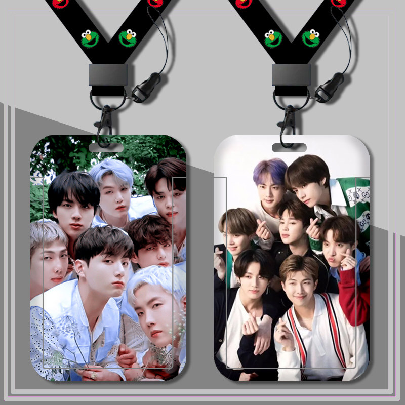 防弹少年团周边卡套学生校园卡饭卡公交卡门禁地铁卡带挂绳工作牌