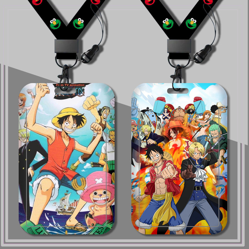 海贼王路飞卡套学生饭卡校园卡证件类羊城通公交卡挂脖工厂挂牌套