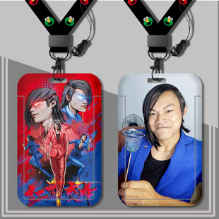 学生卡套校园饭卡公交卡羊城通员工厂牌校牌保护套皮小浪蓝色妖姬