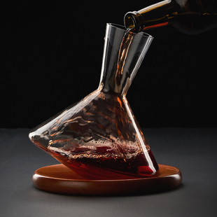 欧式 葡萄酒壶家用分酒器 水晶玻璃创意不倒翁红酒醒酒器