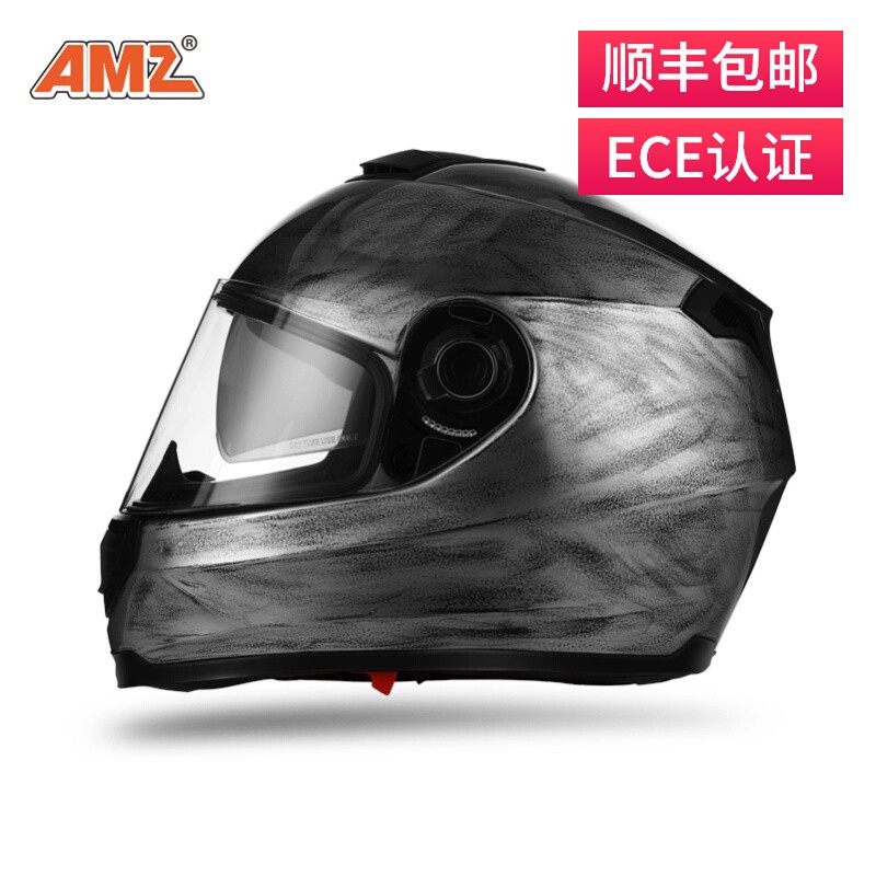 AMZ机车头盔男街车赛道个性双镜片哈雷全盔玻璃钢夏季复古安全帽|msdalam kategori motosikal/Equipment/Fitting, peralatan penunggang motosikal, Topi keledar motosikal - dari Buy2taobao.com untuk memberikan perkhidmatan ejen Taobao profesional membeli