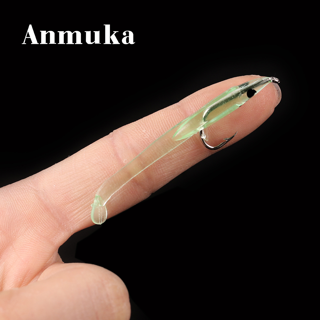 10只路亚饵软体鳗鱼夜光带钩0.6g野钓假饵鳜鱼鲈鱼翘嘴垂钓鱼软饵