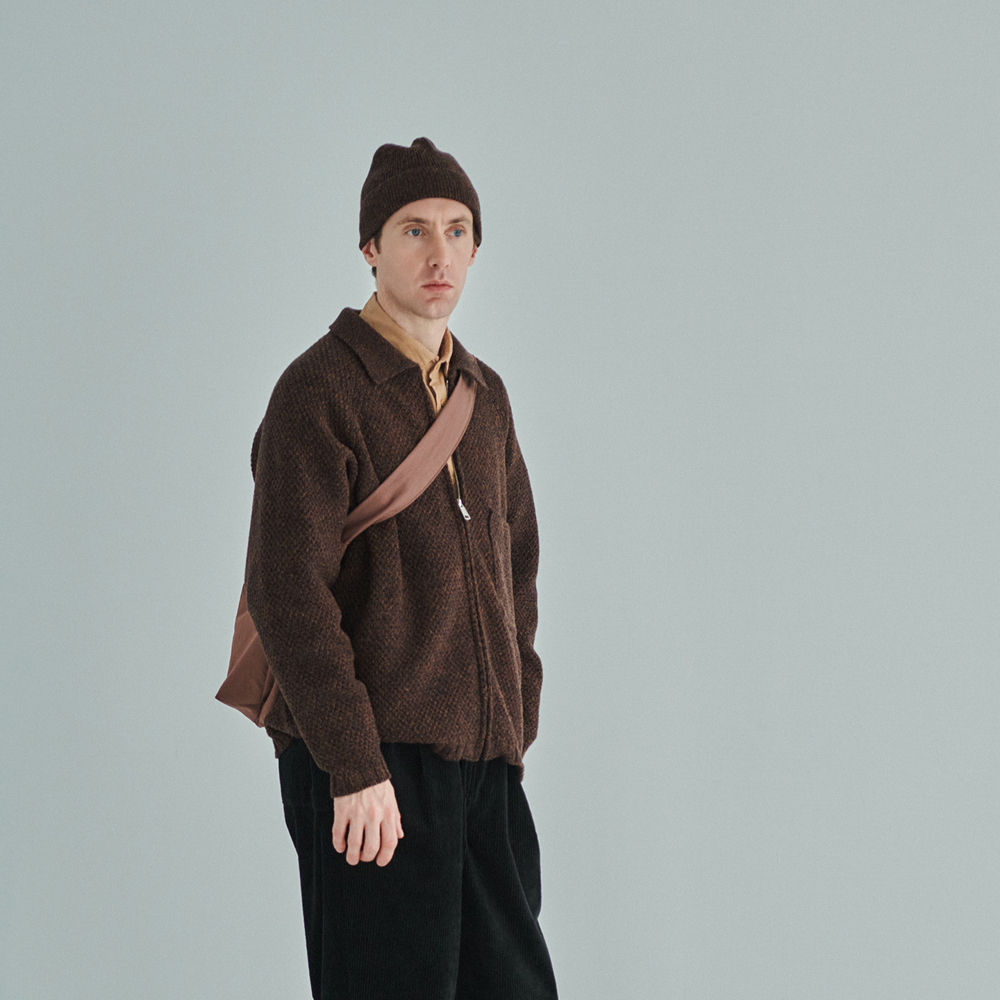 日本羊毛凹凸编织短版针织外套