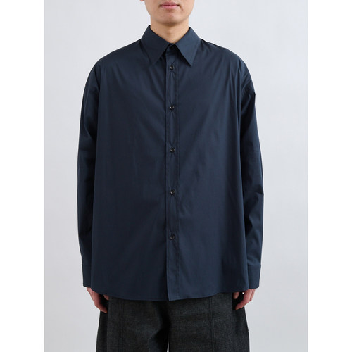 Sage Nation Chisholm Shirt Dark Navy宽松版棉质府绸衬衫