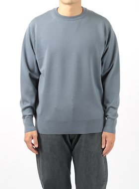 日本Batoner羊毛针织圆领卫衣针织衫萨克斯灰针织衫萨克斯灰