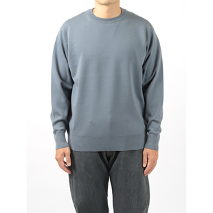 日本Batoner羊毛针织圆领卫衣针织衫萨克斯灰针织衫萨克斯灰