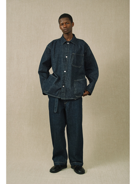 日本YOKO SAKAMOTO冈山赤耳蓝染工装夹克