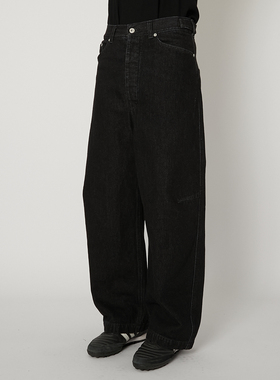 日本Product Twelve城市工装牛仔长裤黑色