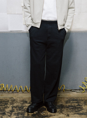 美国Lady White Co.透气棉质单面布舒适弹性抽绳直筒剪裁休闲长裤