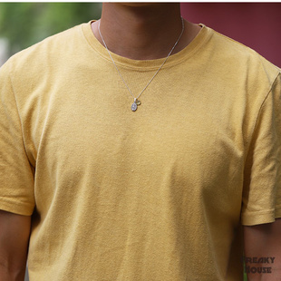 日本AMP JAPAN成熟简单黄铜合金银色小巧复古精致手作项鍊