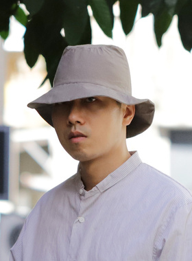 日本Still By Hand棉亚麻荷叶滚边立体剪裁轻薄日系渔夫帽遮阳帽