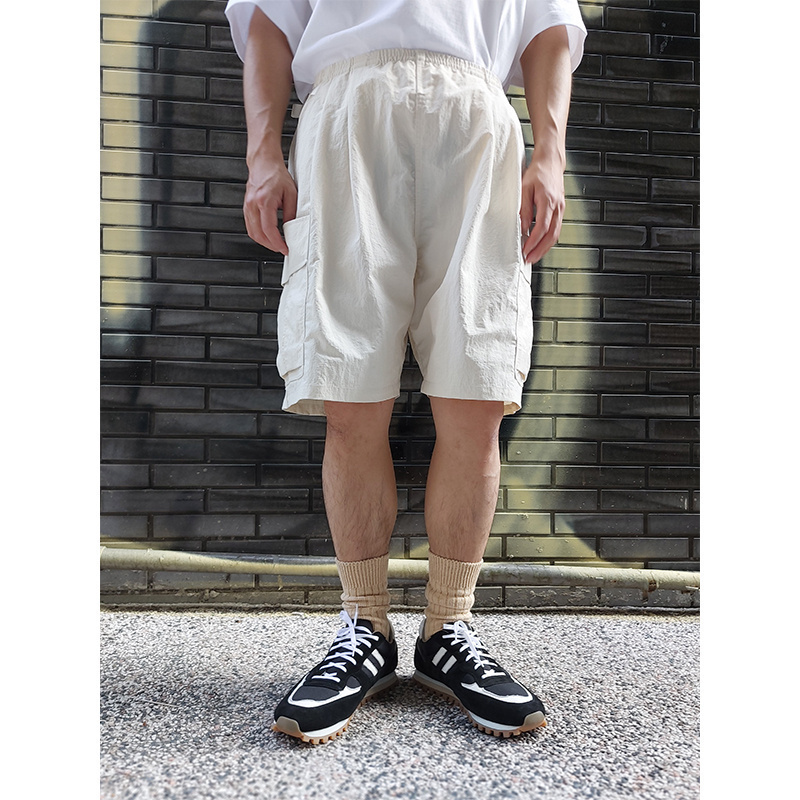 调节绳蓬松深褶休闲机能短裤