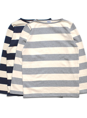 日本Tieasy HDCS BOATNECK BASQUE 厚实复古针织衫T恤