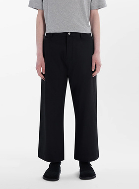 英国Studio Nicholson经典宽松剪裁重磅原色牛仔长裤黑色