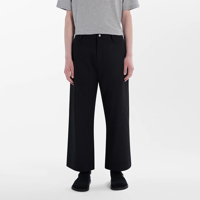 宽松剪裁重磅原色牛仔长裤黑色