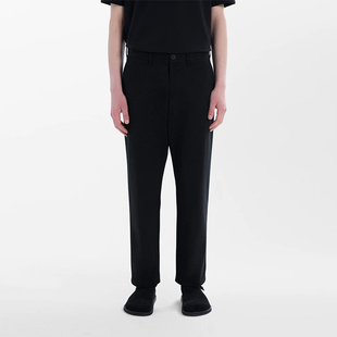 黑 Bill义大利绒纯棉斜纹高腰直筒休闲长裤 英国Studio Nicholson