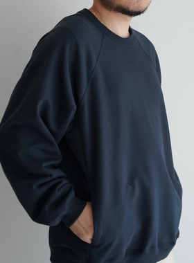 日本Still By Hand厚磅法式毛圈布圆领卫衣CS03254