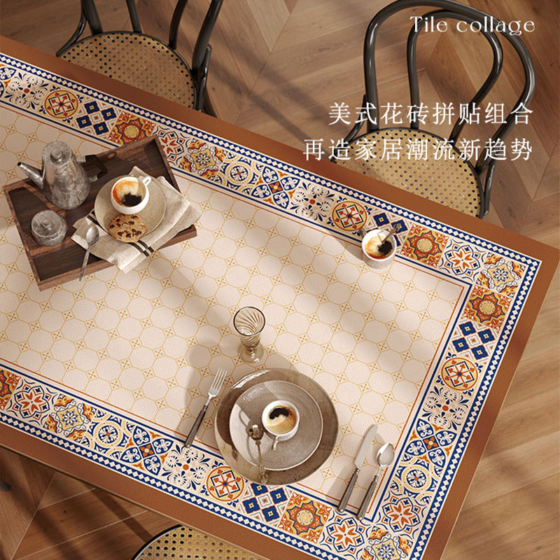 范居态度美式PVC防水防油桌垫