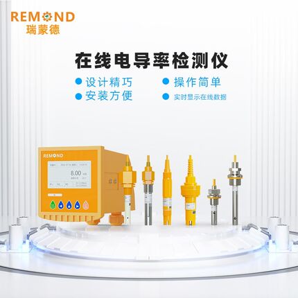 瑞蒙德 电导率仪电极传感器 EC值检测仪TDS监测 盐度计 电阻率仪
