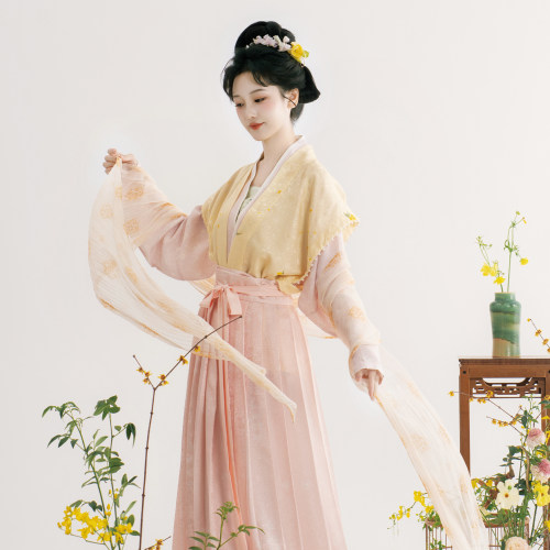 桂枝蜜丨簪花阁汉服定制丨 宋制真丝浅交领襦裙宋背心套装春秋款