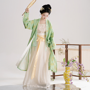 留春令丨簪花阁汉服定制丨宋制真丝褙子齐腰襦裙套装春夏款仙气