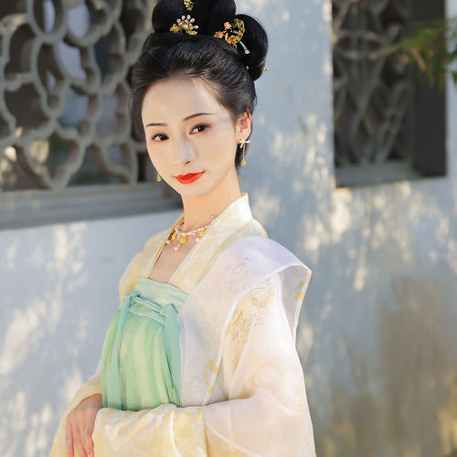 春日宴丨簪花阁汉服定制丨唐制真丝大袖齐胸襦裙套装春秋款日常