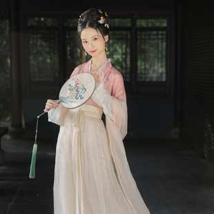 灵云丨簪花阁汉服定制丨 宋制真丝花绫浅交领襦裙套春夏日常款