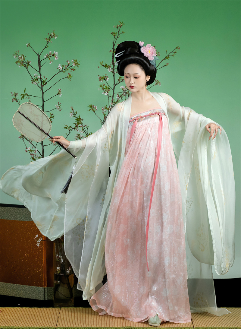 江南春丨簪花阁汉服定制丨唐制真丝大袖齐胸襦裙套装春秋款仙气