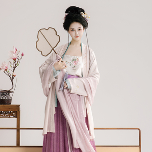 苏梅丨簪花阁汉服定制丨宋制真丝褙子齐腰襦裙套装春夏款仙气